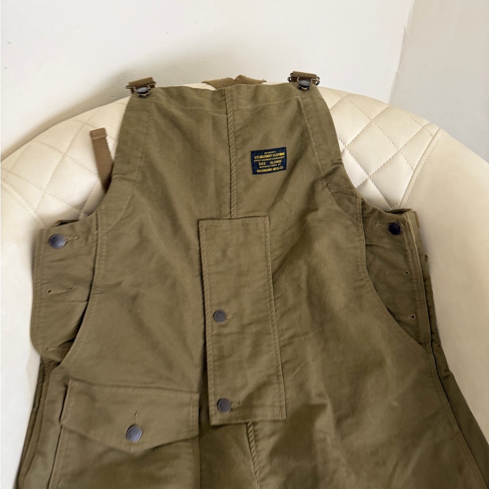 Okonkwo Olive Green Utility Military Overalls